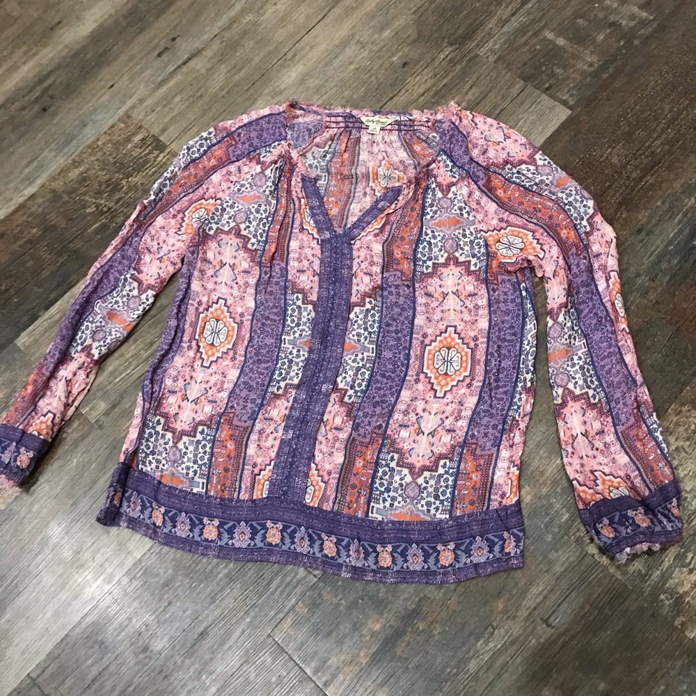 Lucky Brand,BoHo,Purple/peach multi color